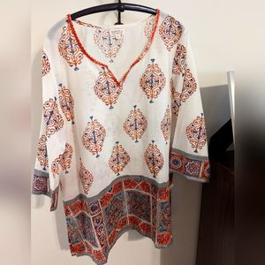 NWOT - Tunic Blouse - Novica - Never worn 29" Length